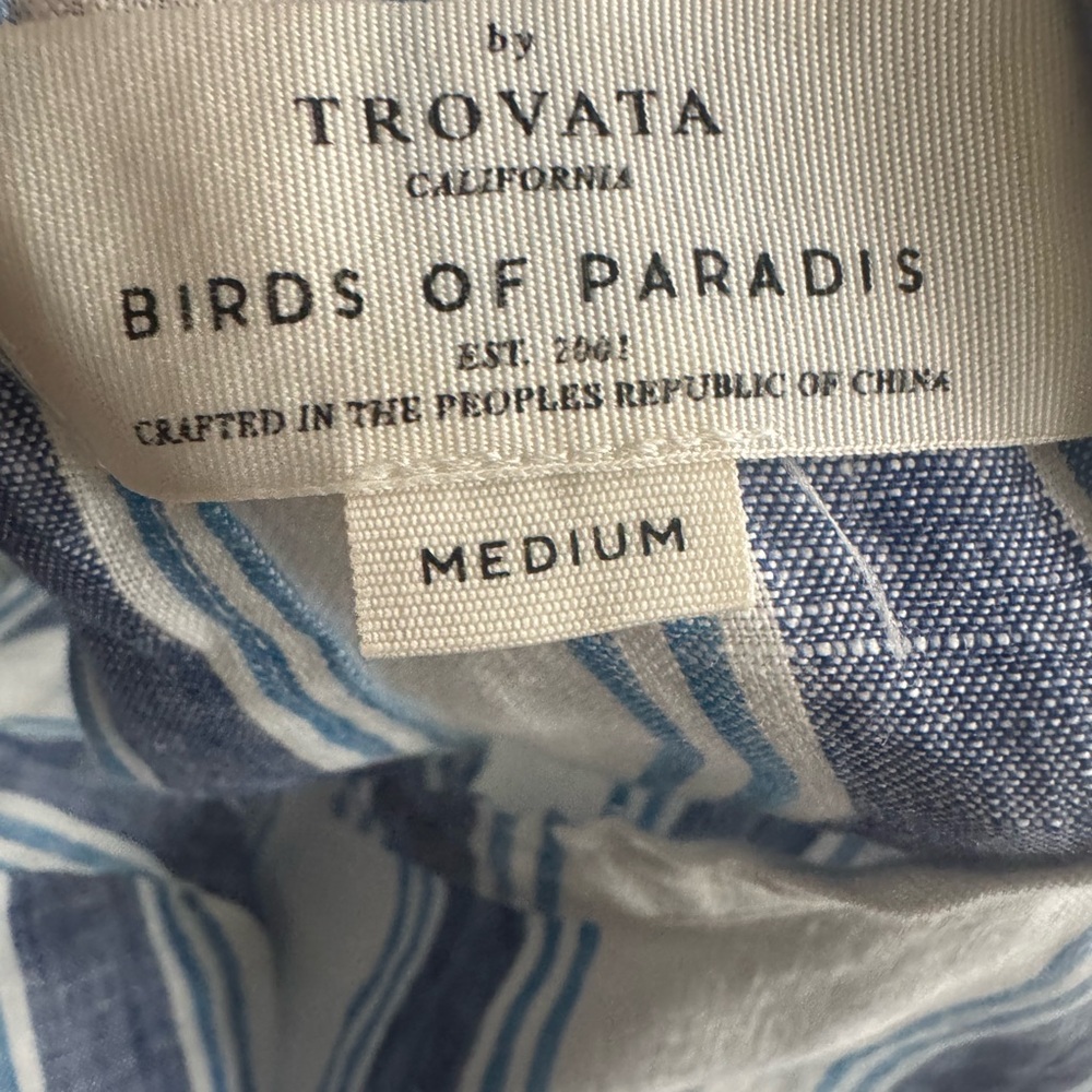 Private Bird of Paradise Blue and White Striped Dress M - Picture 7 of 9